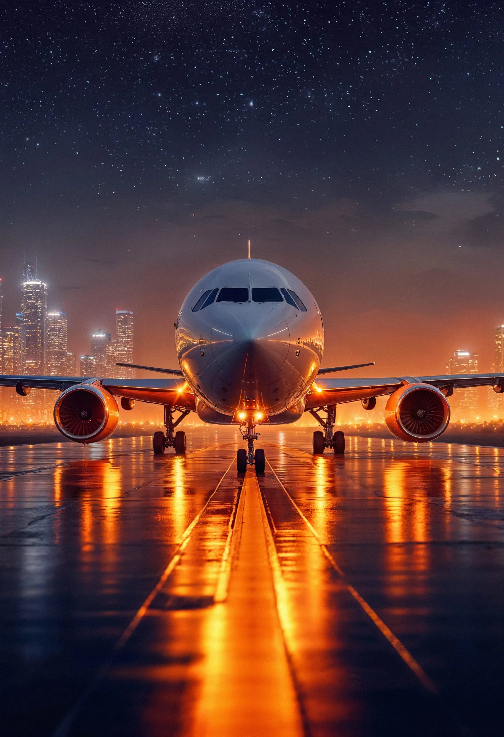 airplane night runway scaled 11zon سبا سیستم